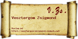 Vesztergom Zsigmond névjegykártya