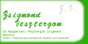 zsigmond vesztergom business card